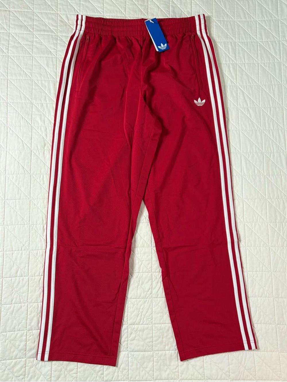 adidas Originals Mens Firebird Wide Leg Track Pants - Scarlet Red Size Large NWT